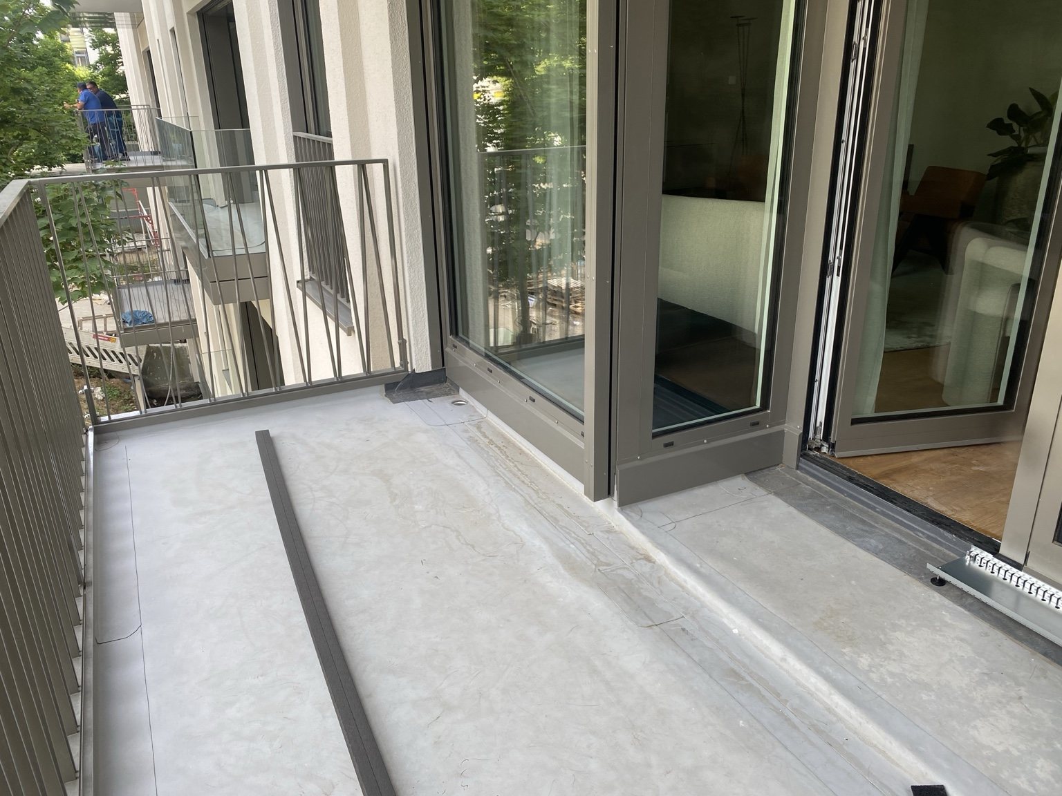 Loggia vor der Verlegung der WPC-Terrassendielen